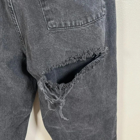 Ragged Priest Butt Cut Jeans Size 28 Washed Black High Rise Slim Straight Leg - Picture 9 of 11